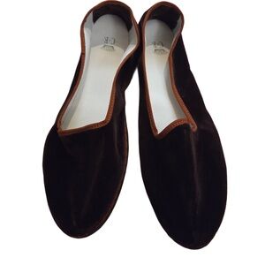 C di R Luxury Hotel Slip On Velvet Brown Bordeaux Men's Slip-On Shoes